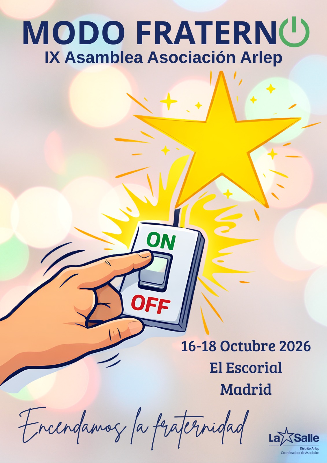 Cartel de la IX Asamblea de Asociados Arlep Modo Fraterno